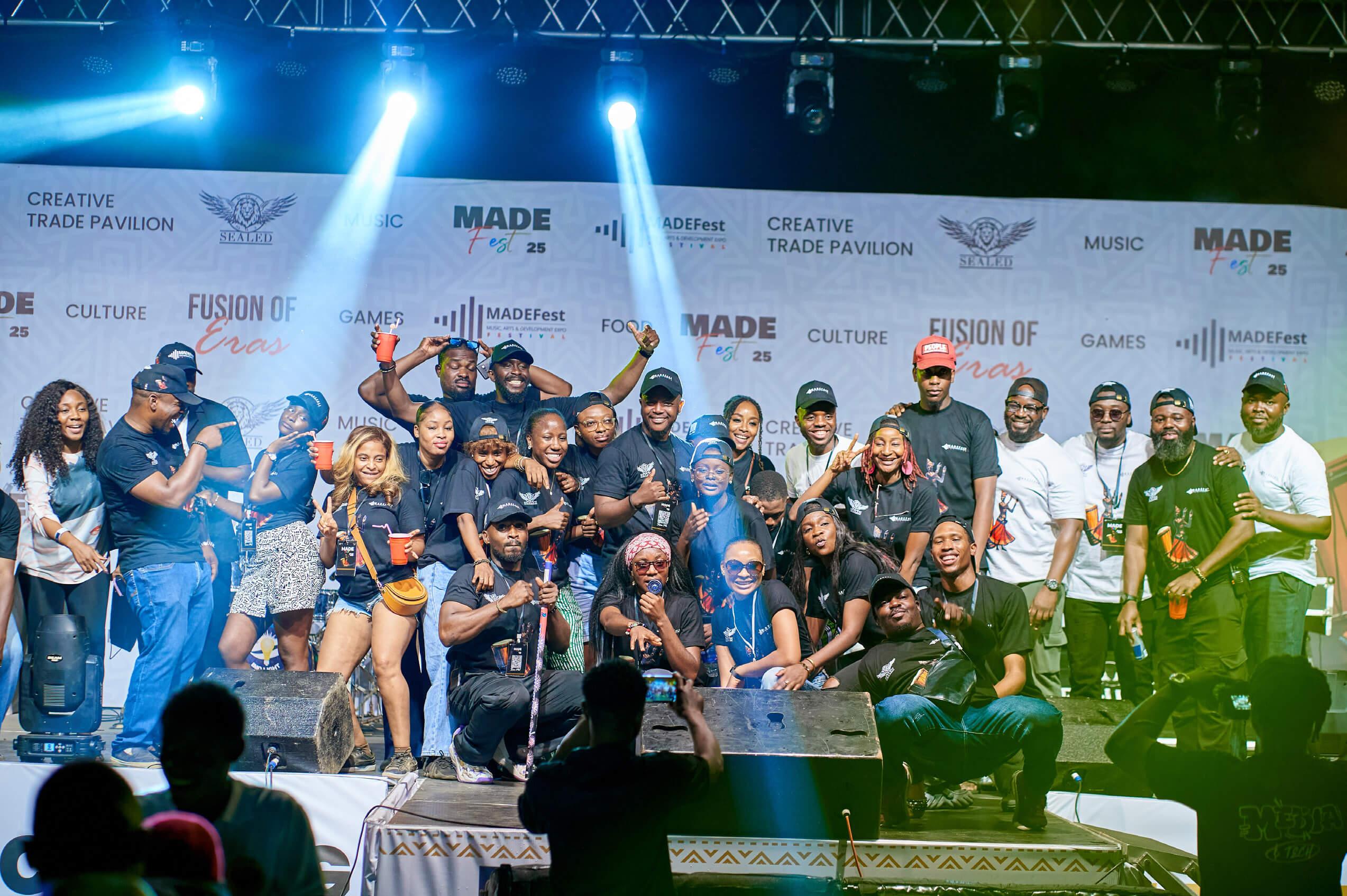 The MADEFest team on stage